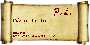 Pánt Lelle névjegykártya